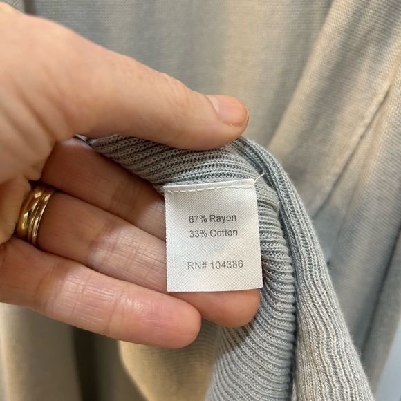 Garnett Hill Long Lightweight Cardigan Ruffle Hem Long Tulip Sleeve Women Sz M - Picture 6 of 6